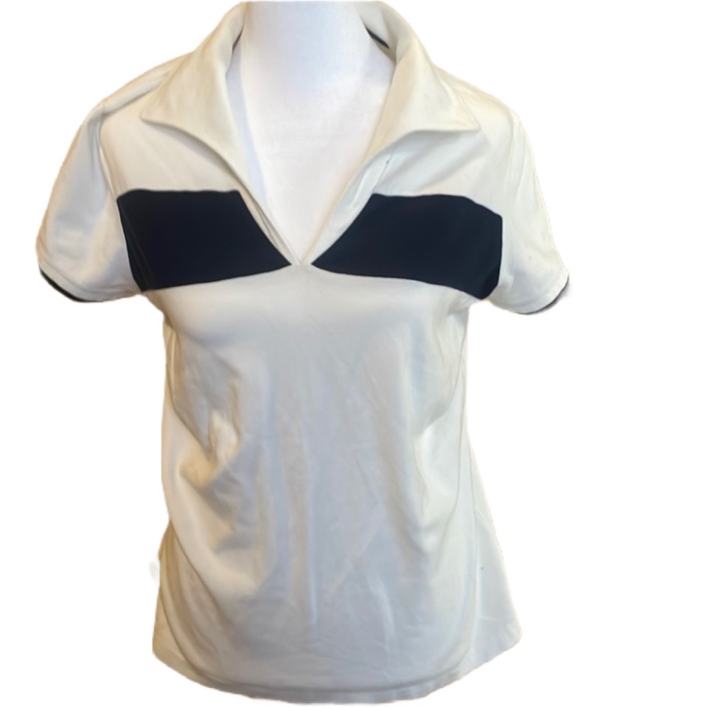 ⭐️SJB active white and blue top size large